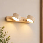 Applique murale design travertin & bois multi-têtes