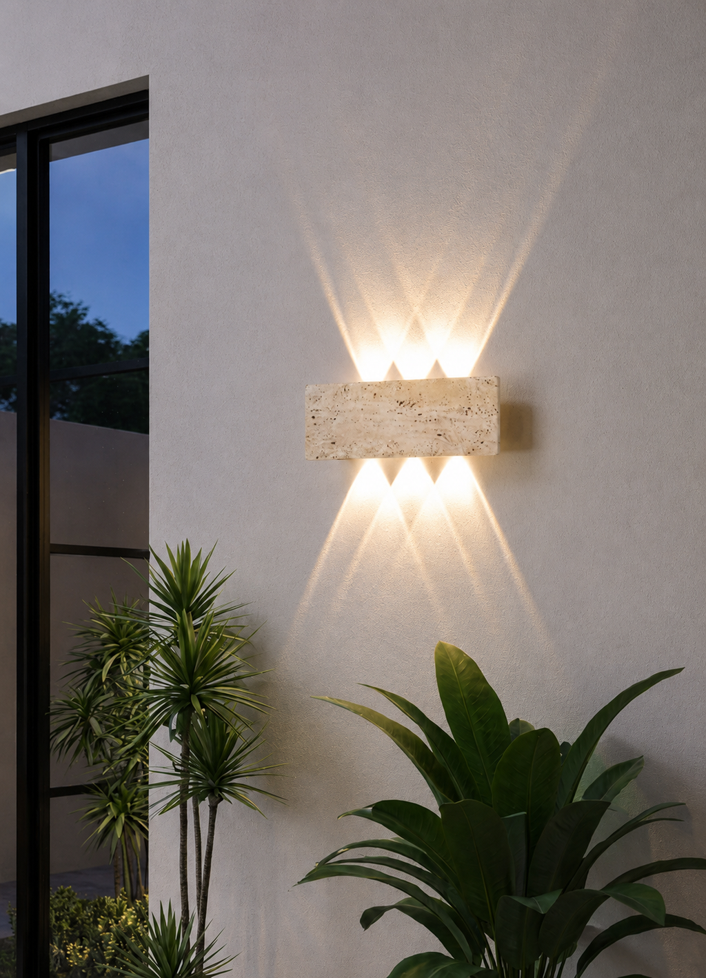 Applique Murale en Travertin Design à LED