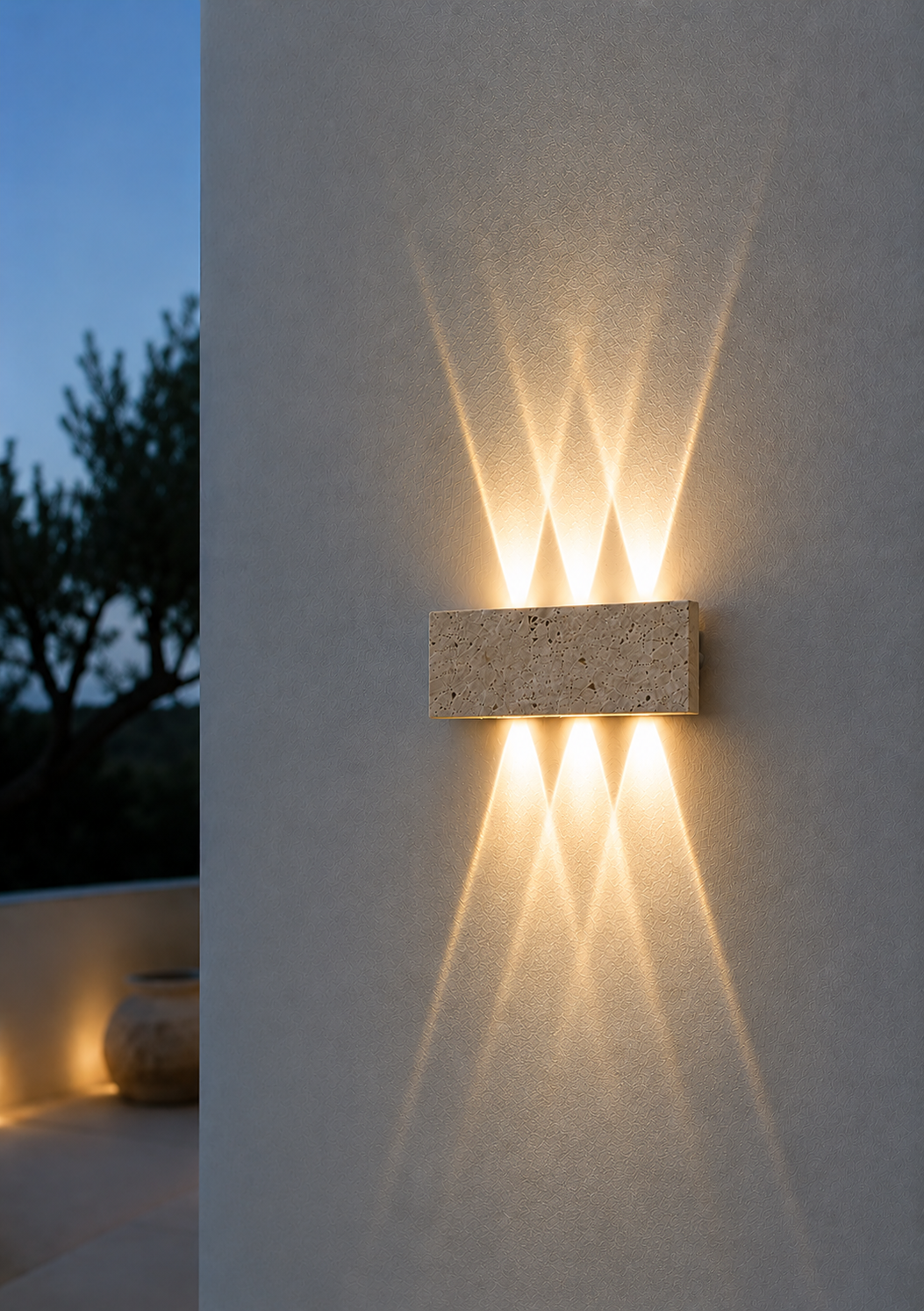 Applique Murale en Travertin Design à LED