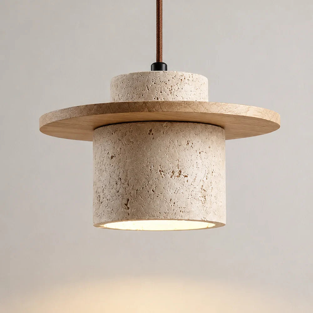 Suspension scandinave en travertin 20 cm