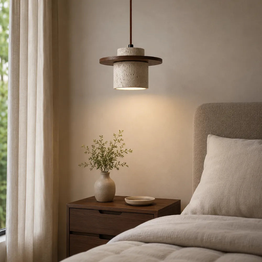 Suspension scandinave en travertin 20 cm